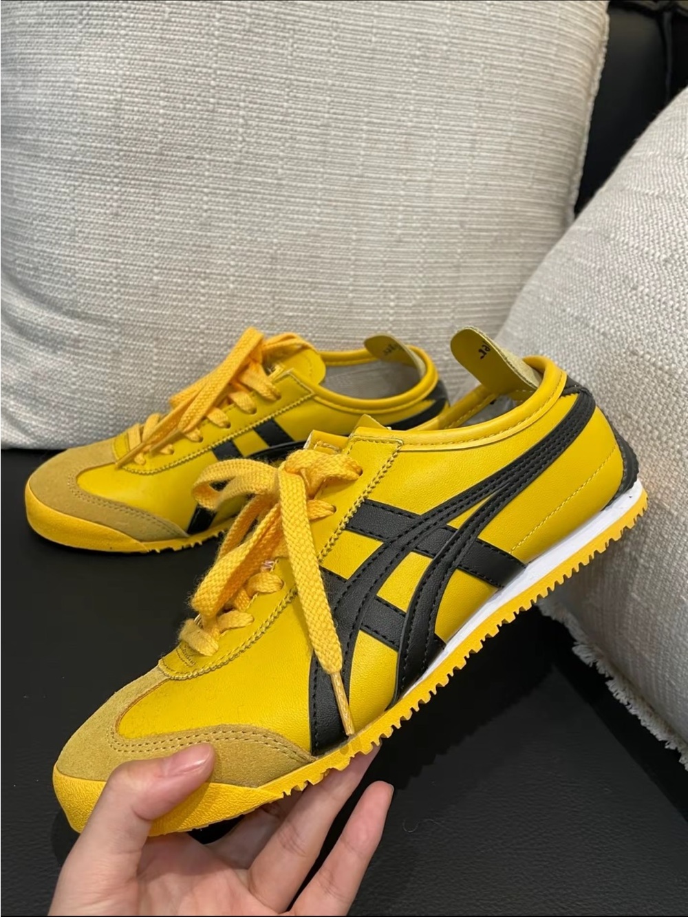 Onitsuka Tiger by Asics Yellow & Black Classic Mexico 66 Sneakers